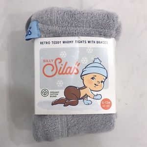 Silly Silas retro teddy warm tights with braces
